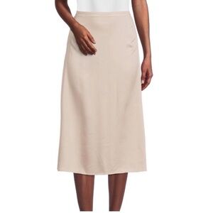 Time And Tru Beige Slip Midi Skirt